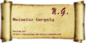 Meiselsz Gergely névjegykártya